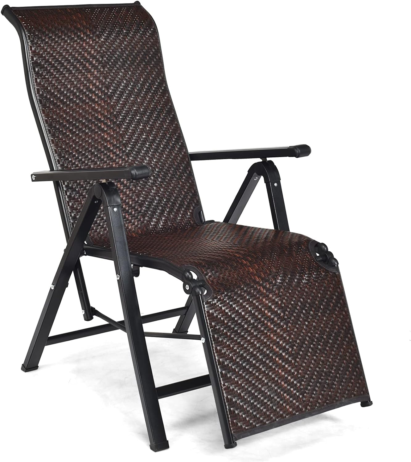 Sedie Pieghevoli e Reclinabili in Rattan, Chaise Longue Portatile