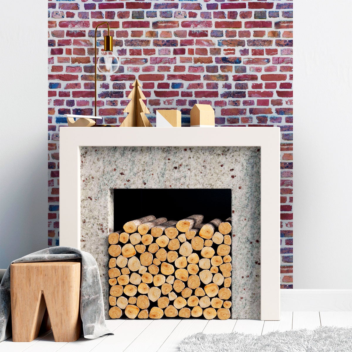 Adesivi pietra mattoni di York - Sticker adesivo - adesivi murali - 40x40cm - 3