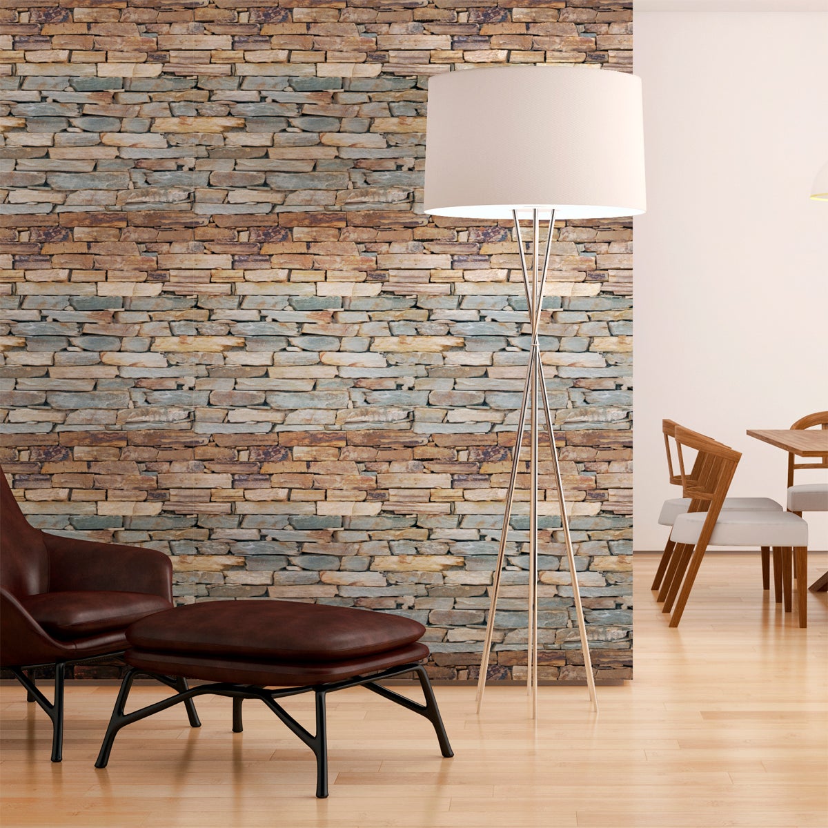 Adesivi materiale impiallacciatura fronte pietra costa Opale - Sticker adesivo - adesivi murali - 40x40cm - 3