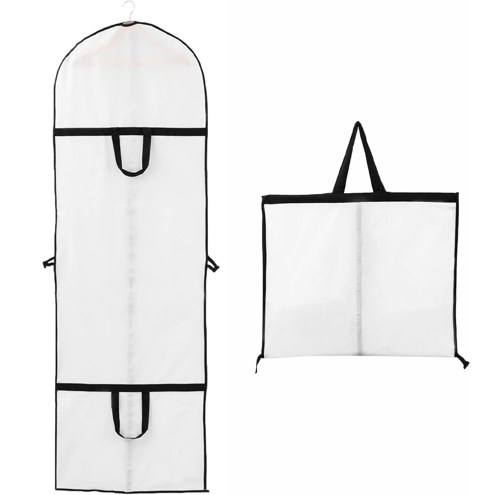 Długa torba na ubrania, pyłoszczelna, wodoodporna, przeciwroztoczowa i odporna na wilgoć, składana i przenośna, z dwustronnym zamkiem błyskawicznym (