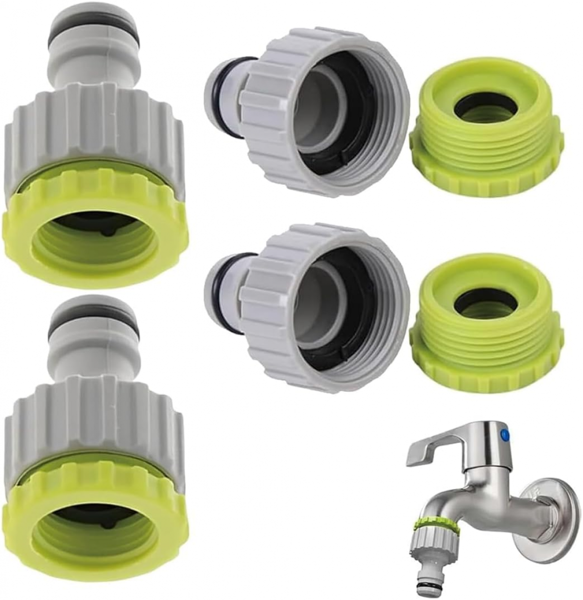 Set de 4 conectori universali pentru robinet, filet interior de 1/2 4buc