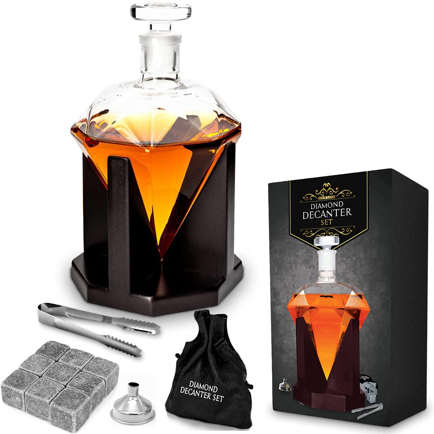 Mikamax - Diamond Decanter - Caraffa di Whisky - Decanter Diamantato ...