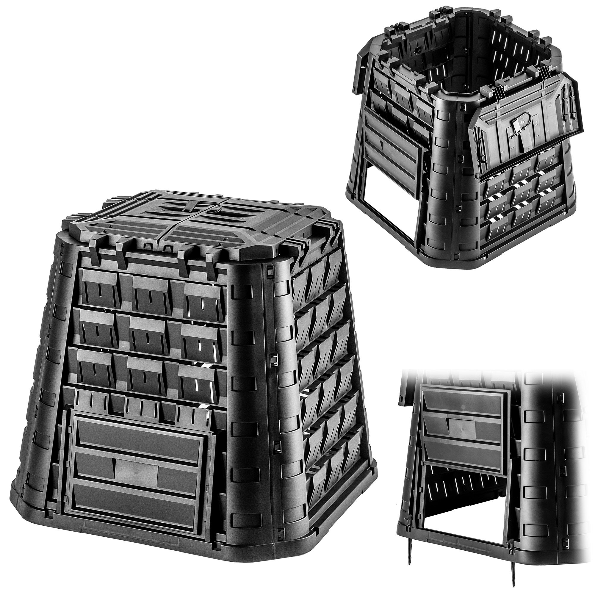 KOMPOSTOWNIK OGRODOWY MODUŁOWY CAŁOROCZNY MROZOODPORNY NAWÓZ ZBIORNIK 450L