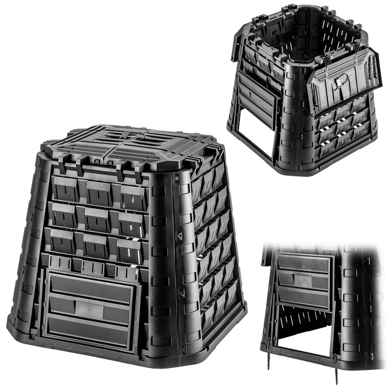 KOMPOSTOWNIK OGRODOWY MODUŁOWY CAŁOROCZNY MROZOODPORNY NAWÓZ ZBIORNIK 450L