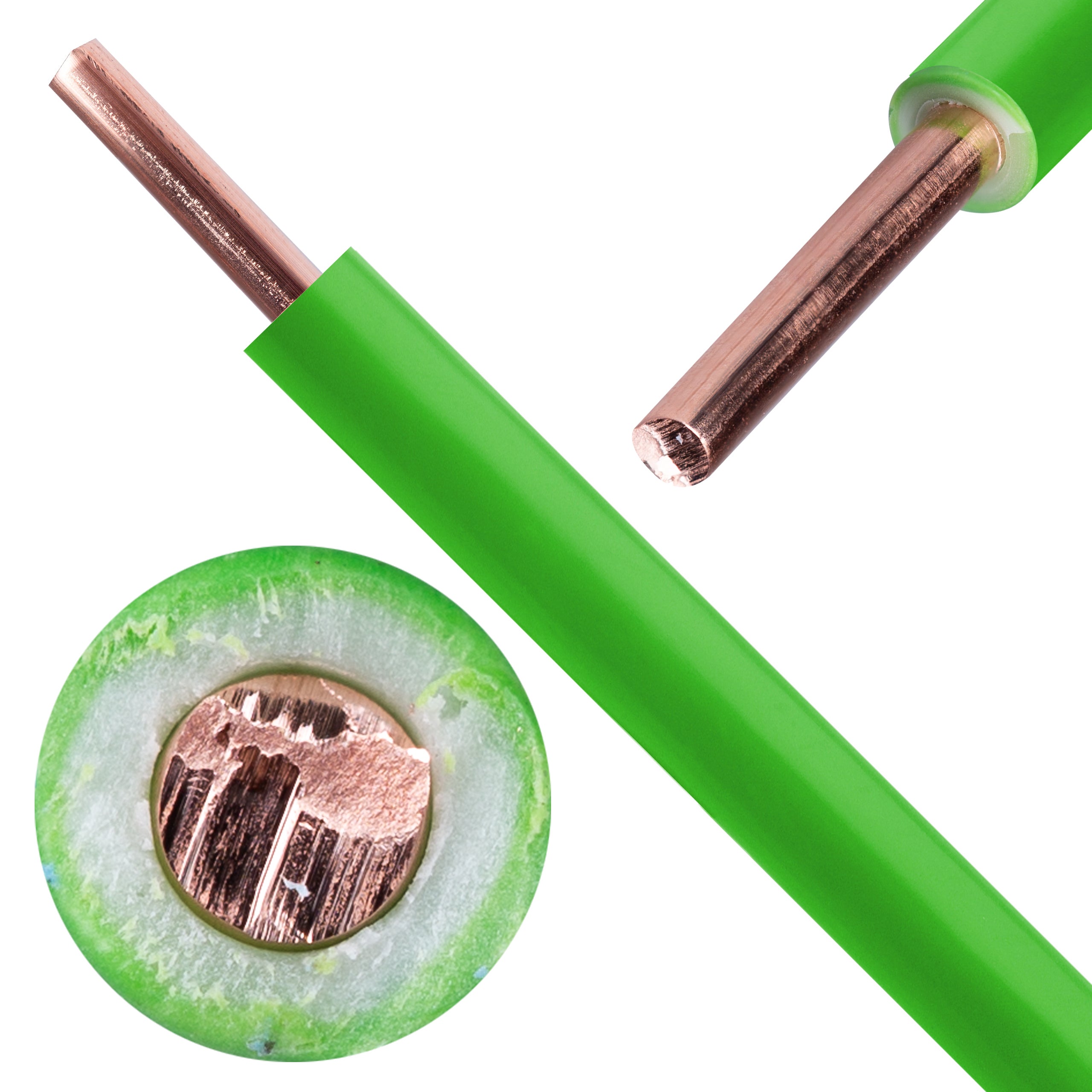 Kabel instalacyjny DY / H07V-U 1,5mm2 jednożyłowy zielony 450/750V drut Elektrokabel 100m