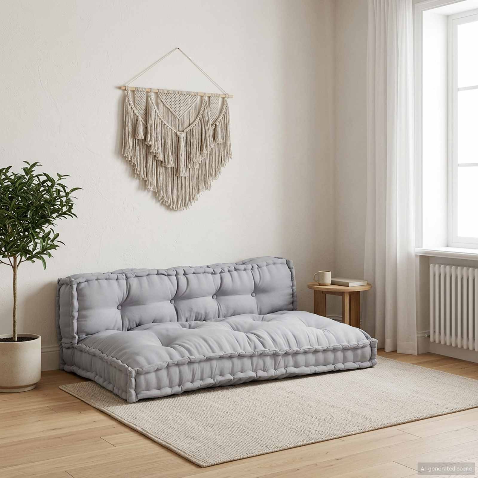 Poduszka do sofy paletowej 2 pcs Szary 120 x 80 x 38 cm tkanina vidaXL