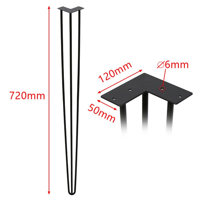 Hairpin legs dimensions hotsell