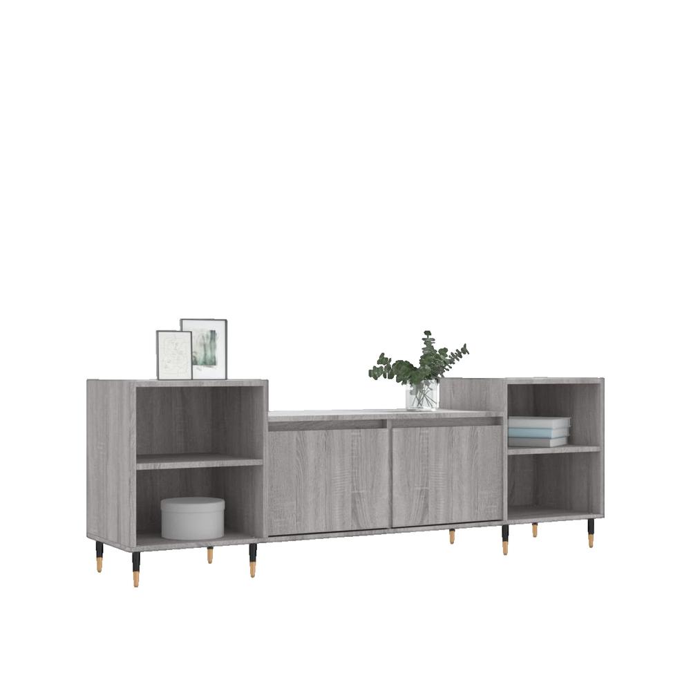 vidaXL Meuble TV Sonoma gris 160x35x55 cm Bois d'ingénierie - 3
