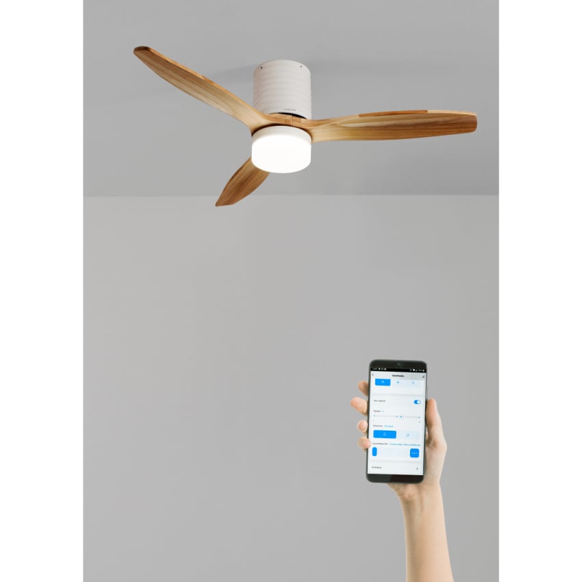 CREATE - WIND CALM LINE - Wentylator sufitowy 40W cichy Ø132 cm 100% drewna -
