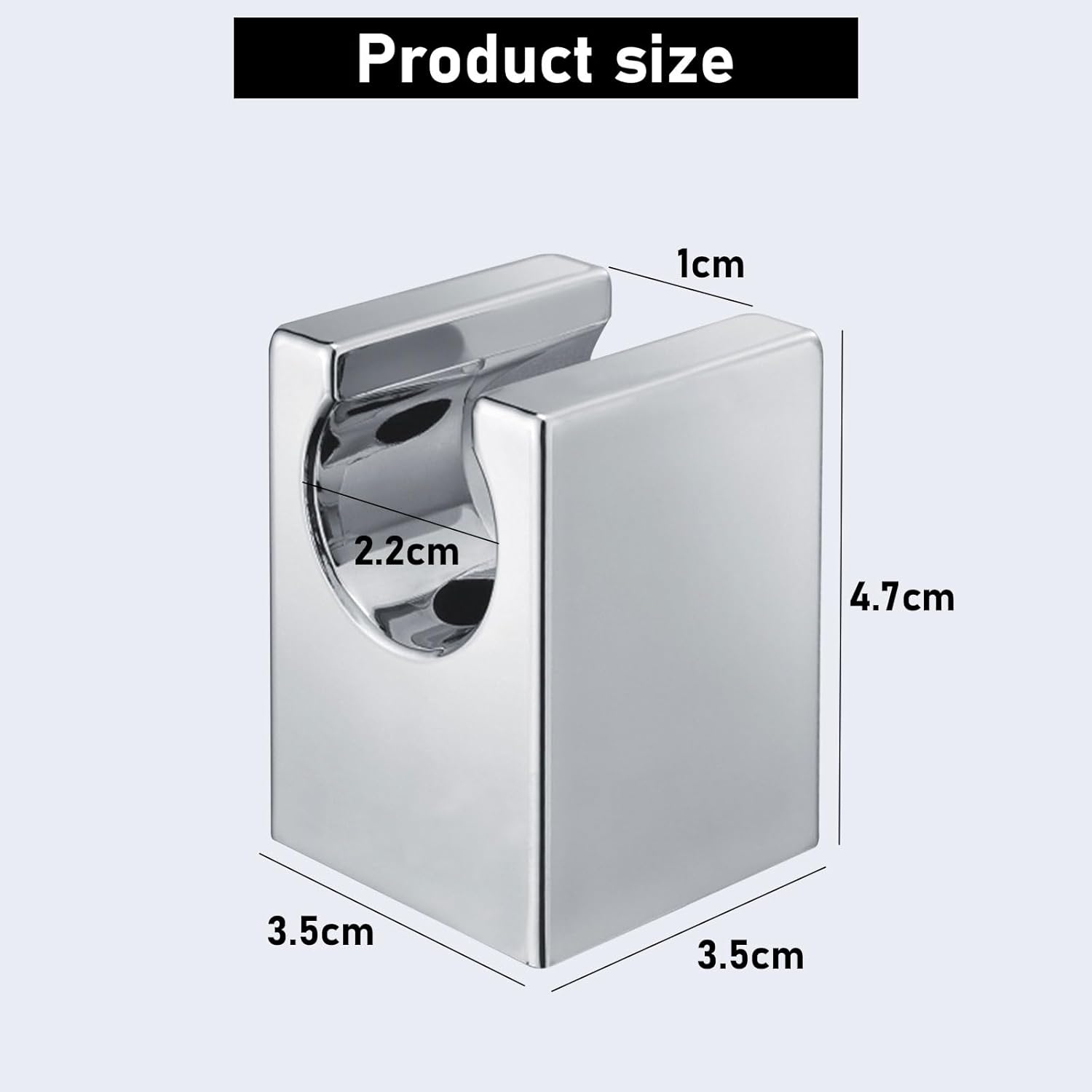 Supporto Doccetta Universale A Doppio Slot, In Acciaio Inox, Con Viti, Per Soffione Doccia A Mano, Colore Argento