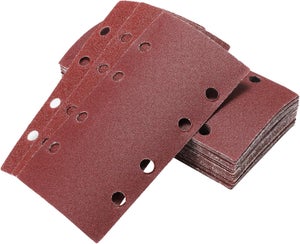 50 Feuilles Papier Abrasif Ponceuse 93x185 Mm Grains 40/60/80/120/240 - 8 Trous