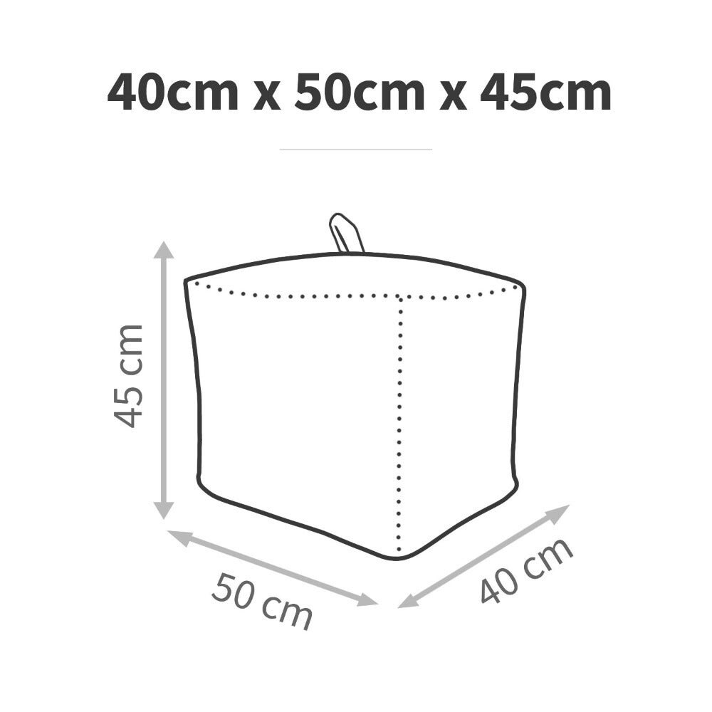 Pouf Carré Similicuir Indoor Gris Happers - 3