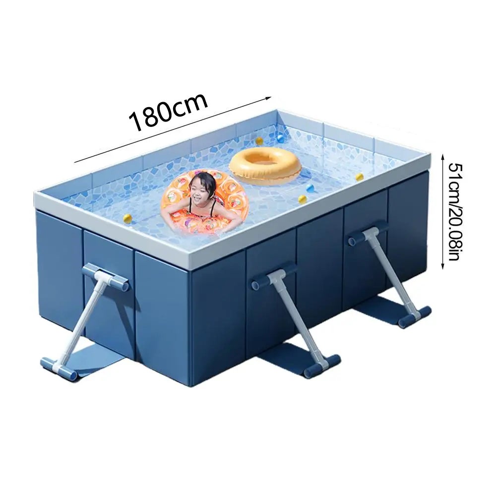 SIENTICE Piscine rafraîchissante en tissu résistant à la pression, bassin d'extérieur pour la fraîcheur, piscine pliante de 1,8 mètre - 2