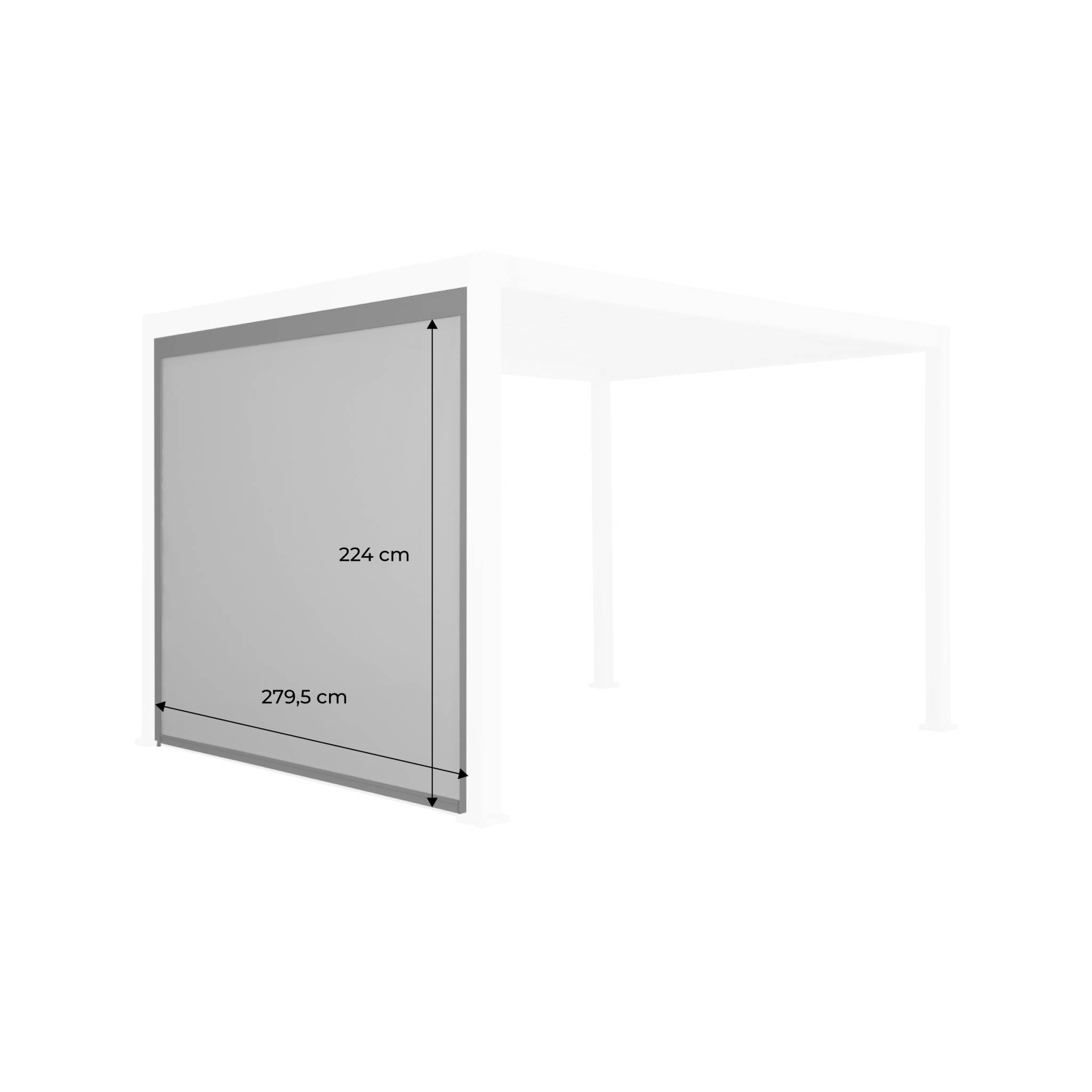 Store gris pour pergola bioclimatique – Triomphe – 3m. aluminium et textilène - 4