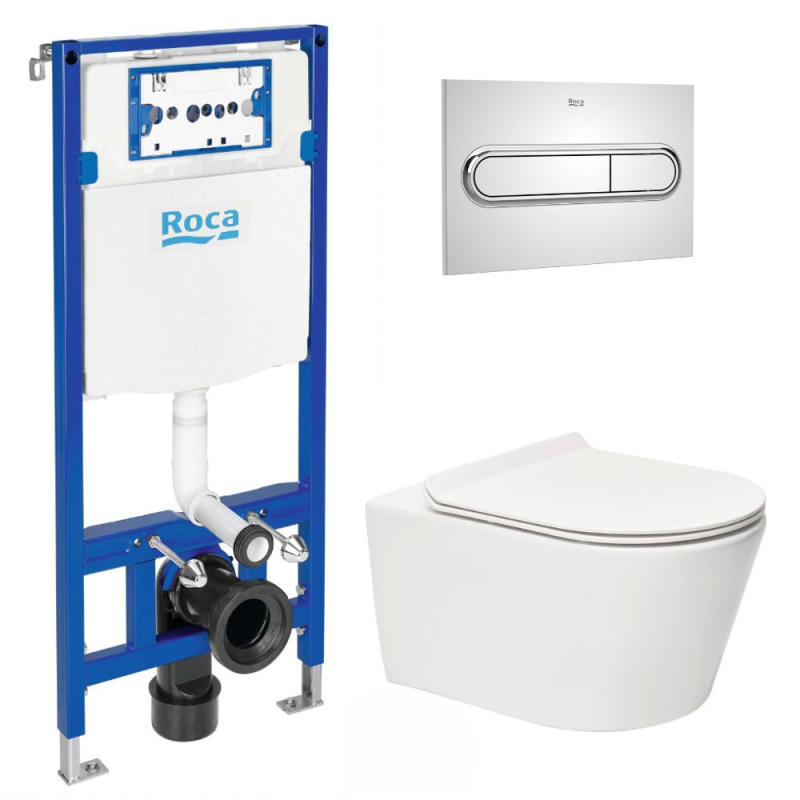 Swiss Aqua Technologies Pack WC Bâti support Roca Duplo One + Cuvette ...