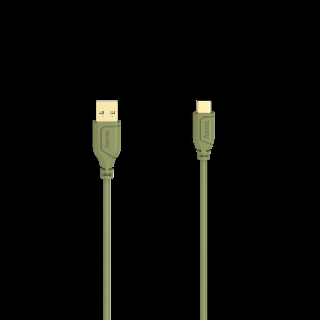 Hama Cavo USB-C 'Flexi-Slim' (USB 2.0, 480 Mbit/s, 0.75 m, per PC, computer, Macbook, Tablet, Smartphone, Power Pack, altoparlante, gamepad, garanzia 10 anni) Nero