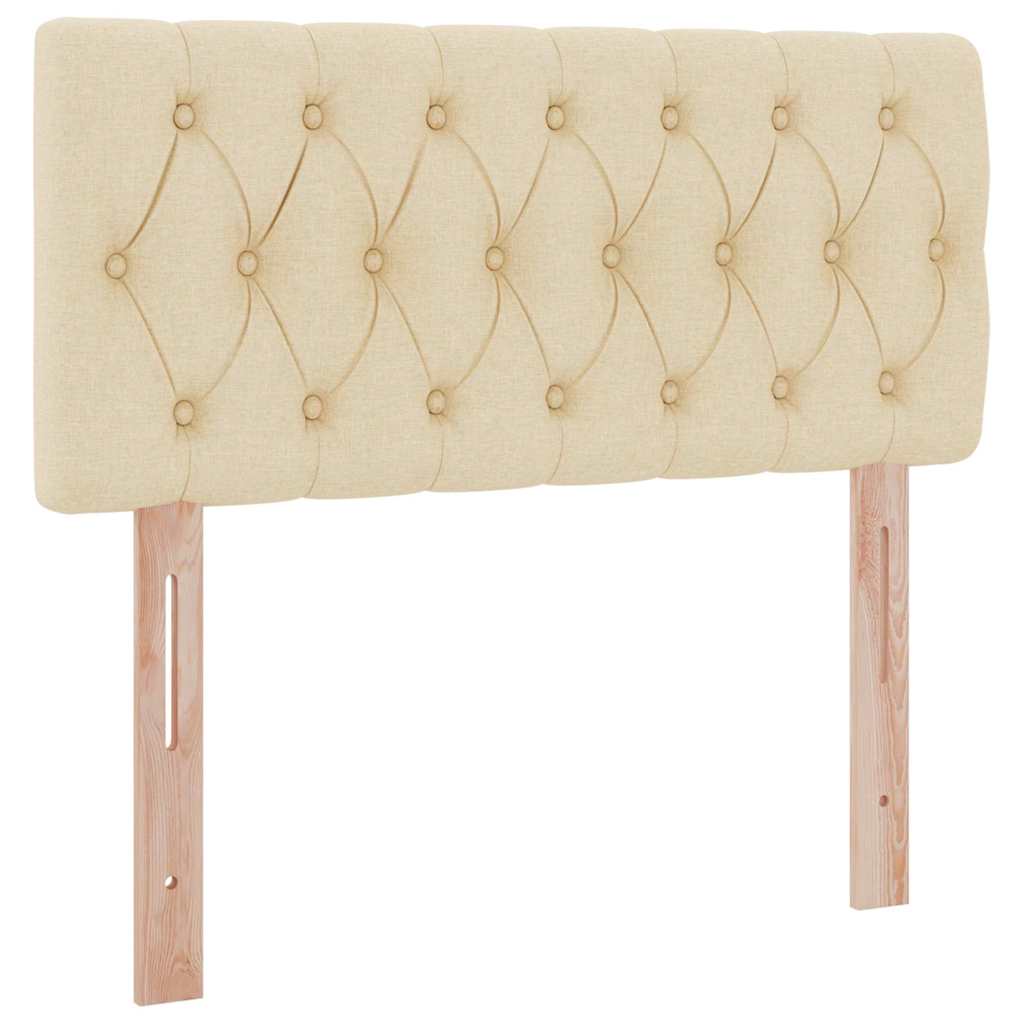 Lit avec rangement et matelas crème 90 x 190 cm velours - 9
