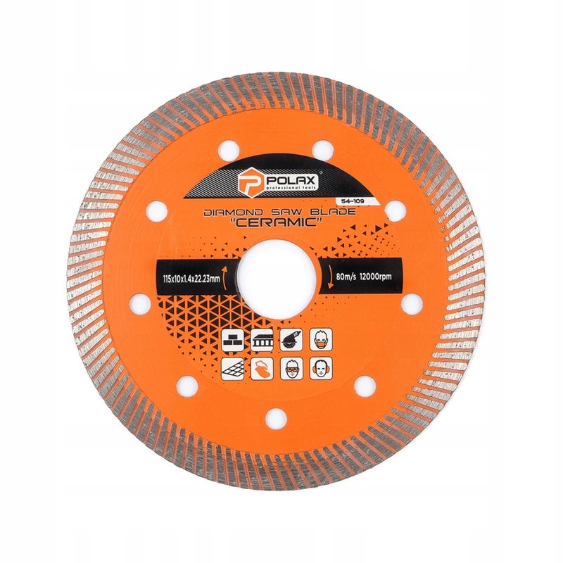 Tarcza diamentowa do cięcia płytek Ceramic 115x10x1.4x22.23mm Polax