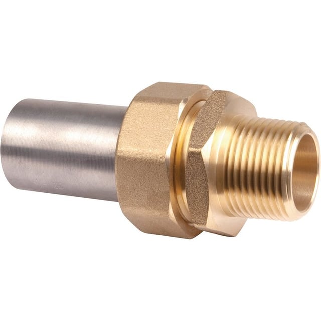 Raccord à jonction sphéro-conique - 3 pièces - Mâle - Spécial gaz naturel - À souder sur acier