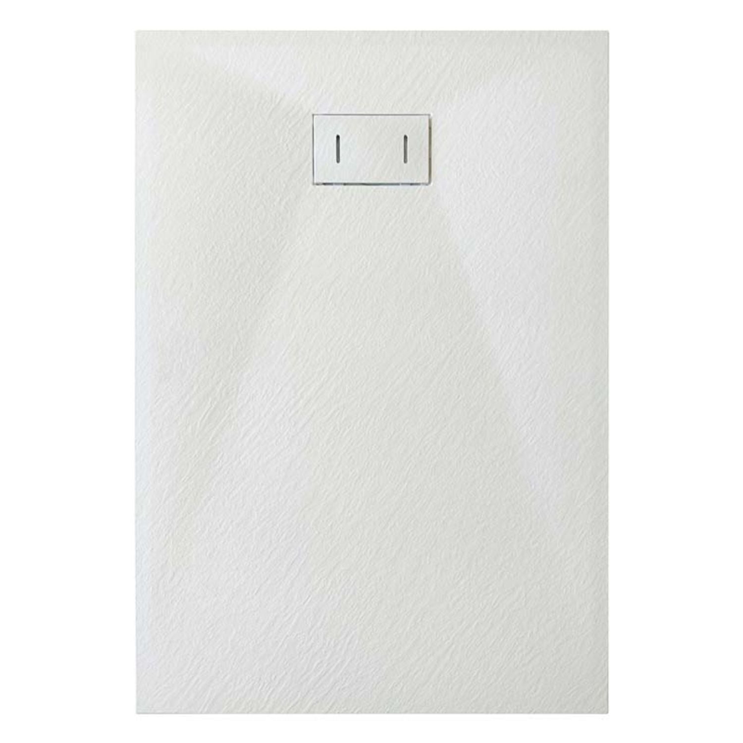Receveur De Douche Laneri 80x120 Cm - Blanc Effet Pierre Ardoise - Résine Réductible