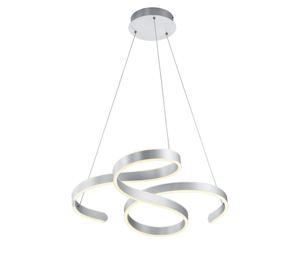Lampa wisząca Francis srebrno-biała LED 52W 3000K 6500lm wym: 150 x 72 x 68 cm metal Trio