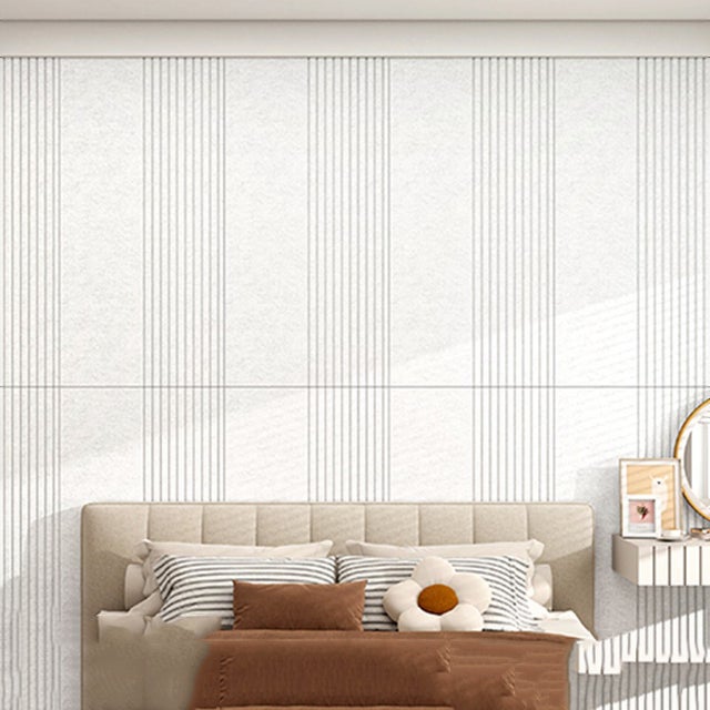 LEDANDER 6 paneles acústicos decorativos y absorbentes autoadhesivos para reducción de ruido y eliminación de eco, blanco puro (30 x 60 cm x 9 mm)