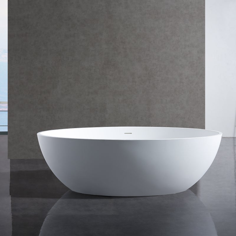 Bernstein Wanna wolnostojąca RELAX odlew mineralny 176x103 biały mat