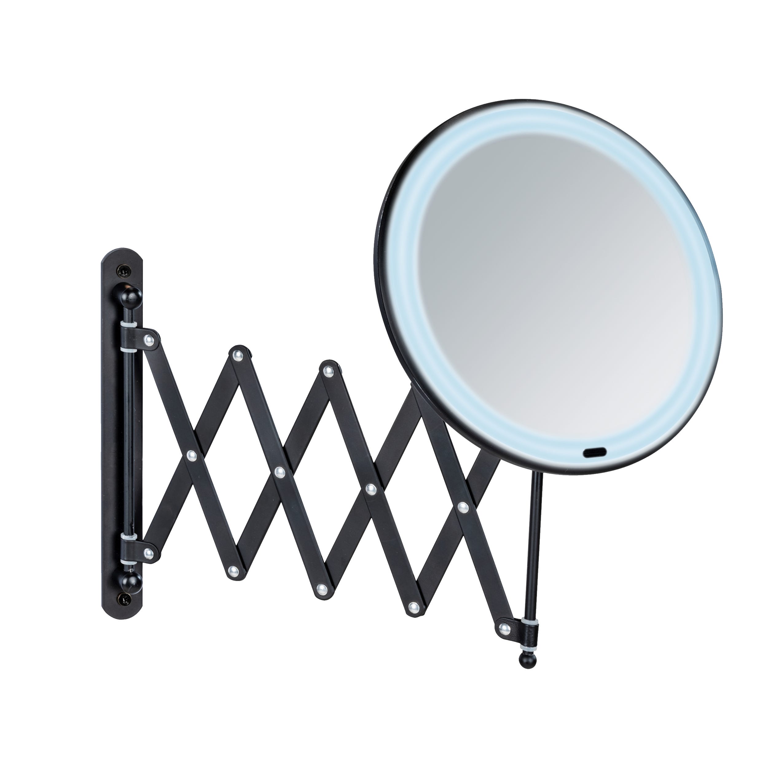 Miroir cosmétique grossissant Barona avec lumière x 5 noir - 3