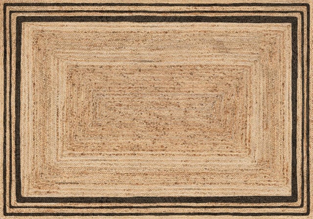 Tapis antidérapant en vinyle, Carthago Noir 140x200 cm - PVC imprimé, lavable, ignifuge, pour le salon et la cuisine