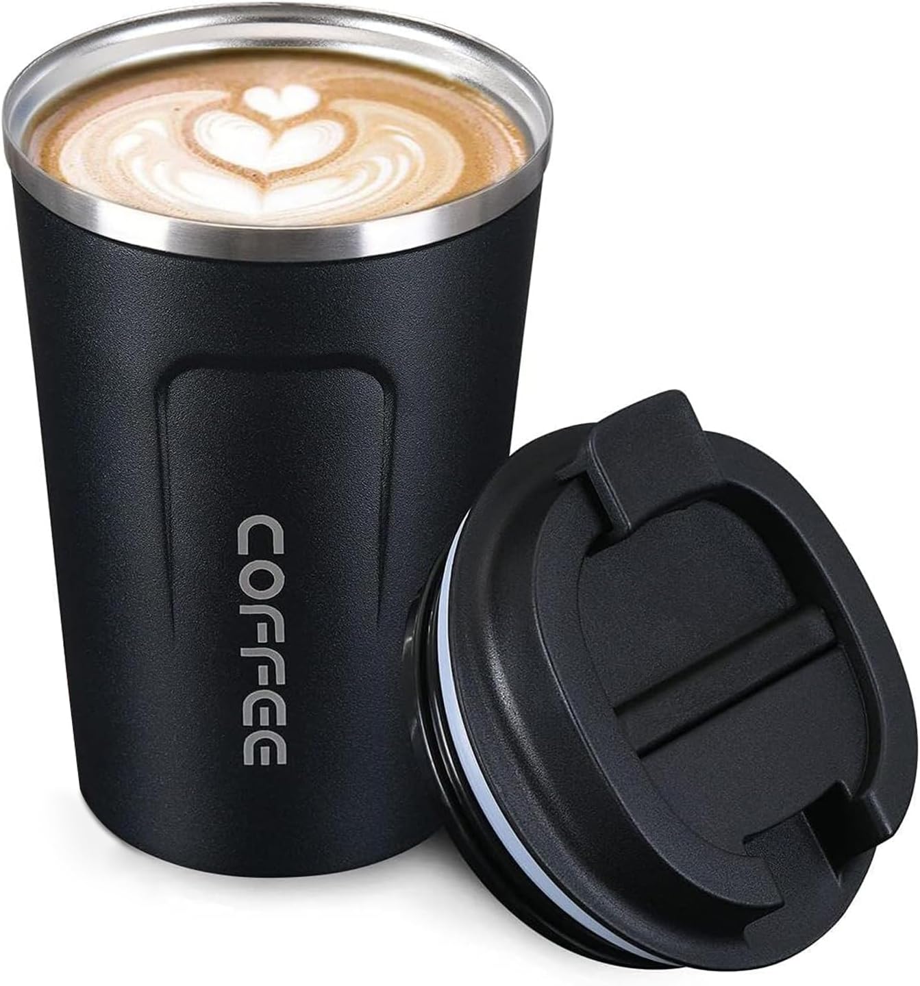 KATIMI Tazza Termica Grazie Di Tutto Con Sottobicchiere - Acciaio Inox Doppio Strato, Base Antiscivolo, Regalo Di Ringraziamento/Addio - 5