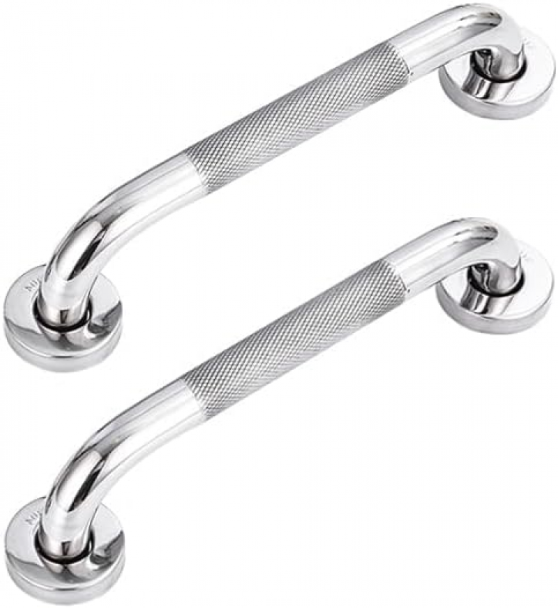 Zestaw 2 antypoślizgowych uchwytów łazienkowych – stal nierdzewna 304, bezpieczny do wanny i toalety