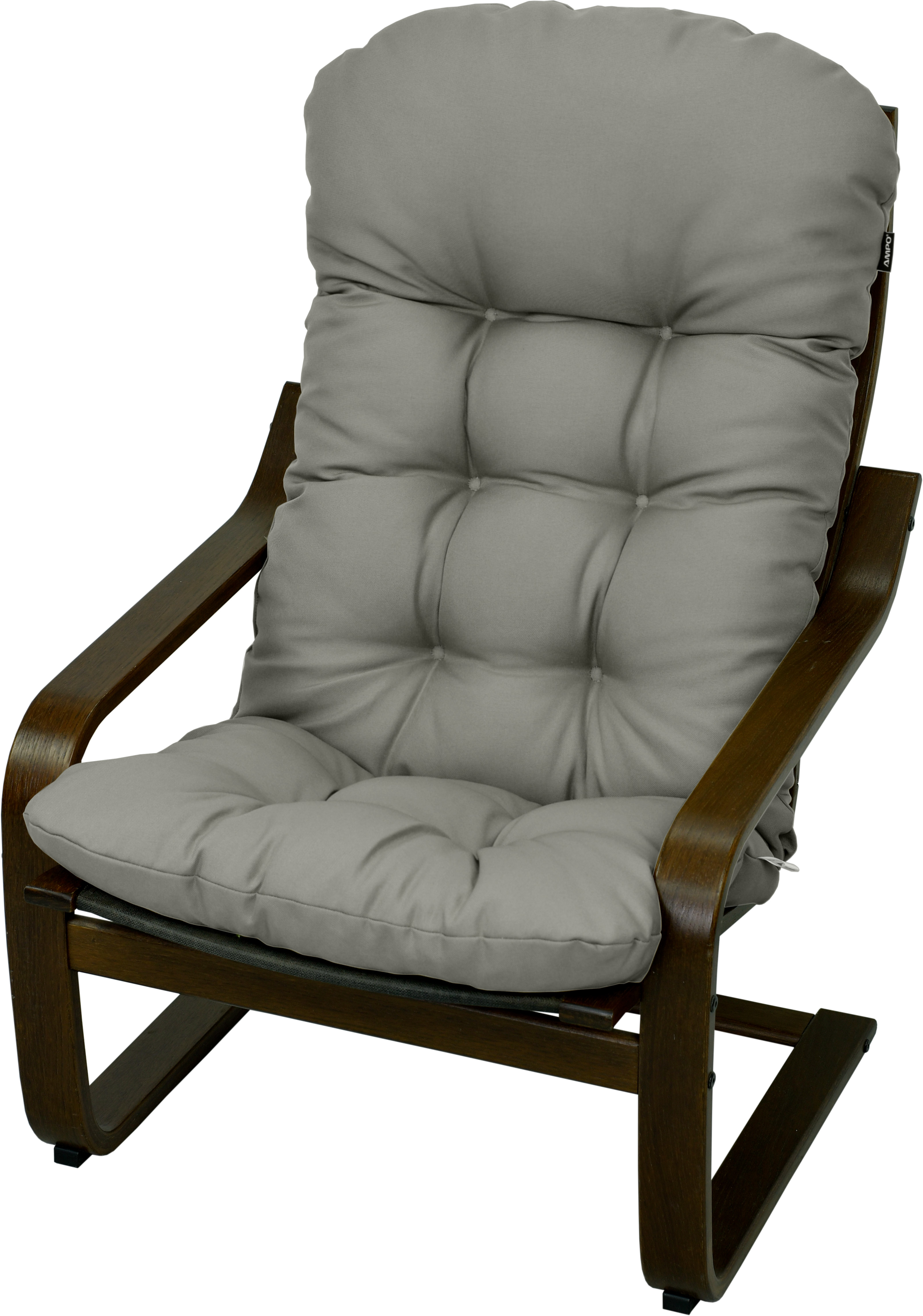 Poduszka na fotel drewniany Poang AMPO szary gładki 1 szt.