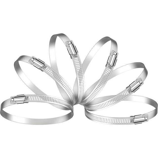 60 Colliers de Serrage Inox 150mm – Plage 141-165mm, pour Tuyau Évacuation et VMC