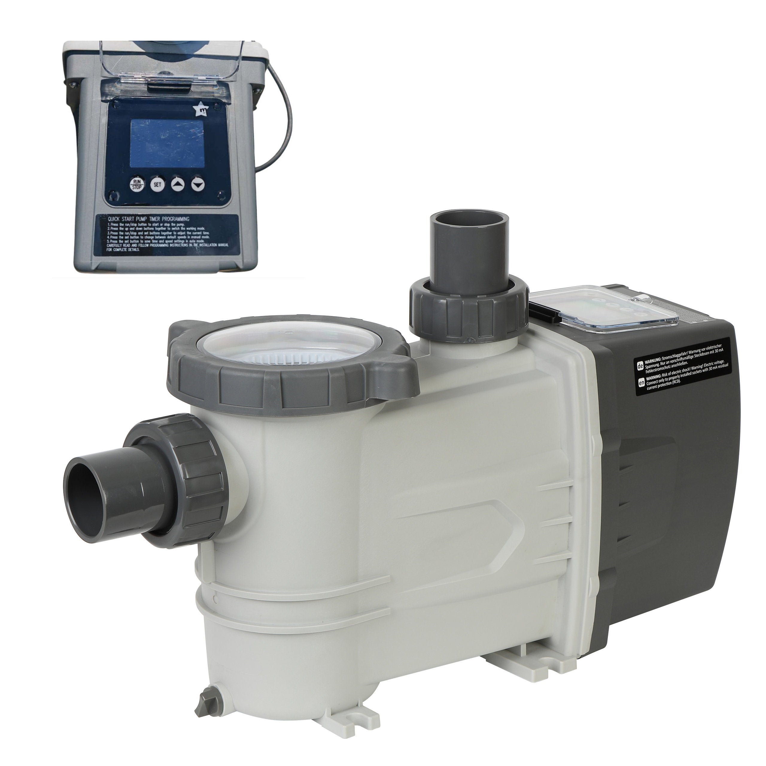 COIL Pompa cyrkulacyjna do basenu inwerterowa z filtrem wstępnym 750W 20000l/h samozasysająca