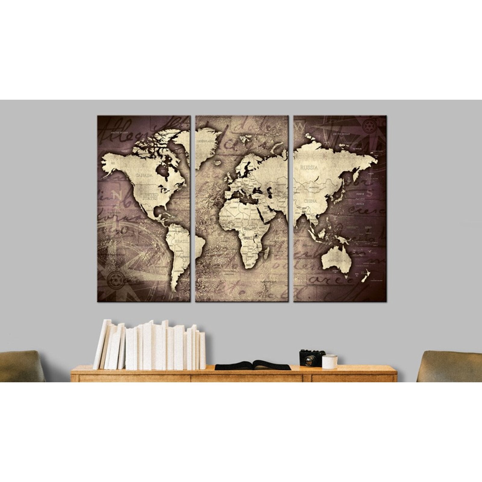 Tableau voyages d'or - 120 x 80 cm - 2