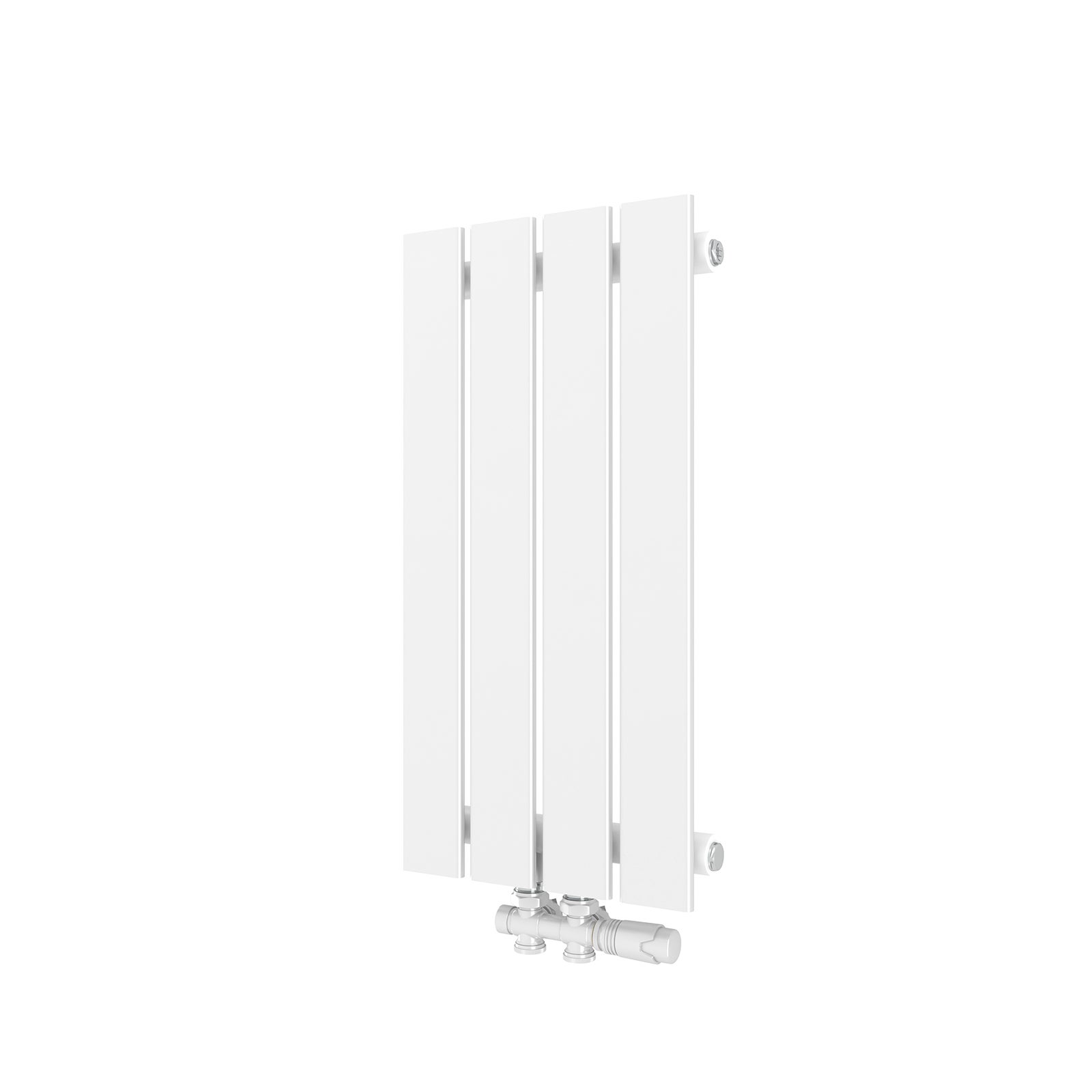 EMKE Radiateur à Eau Chaude, Radiateur plat seule couche connexion centrale, Blanc 60x30cm 233W - 8