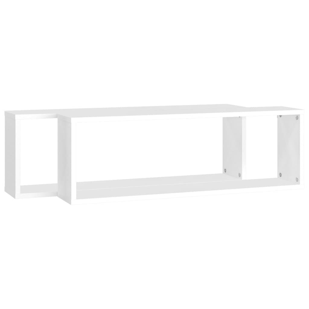 Étagères cube murales 2pcs Blanc 80x15x26,5cm bois d'ingénierie vidaXL - 4