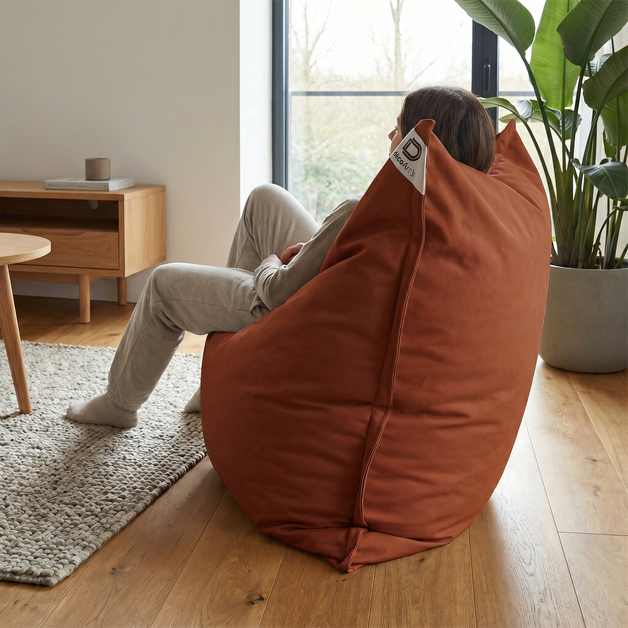 Housse pour Pouf Géant XXL 180x140cm Intérieur et Extérieur - Terracotta - 3