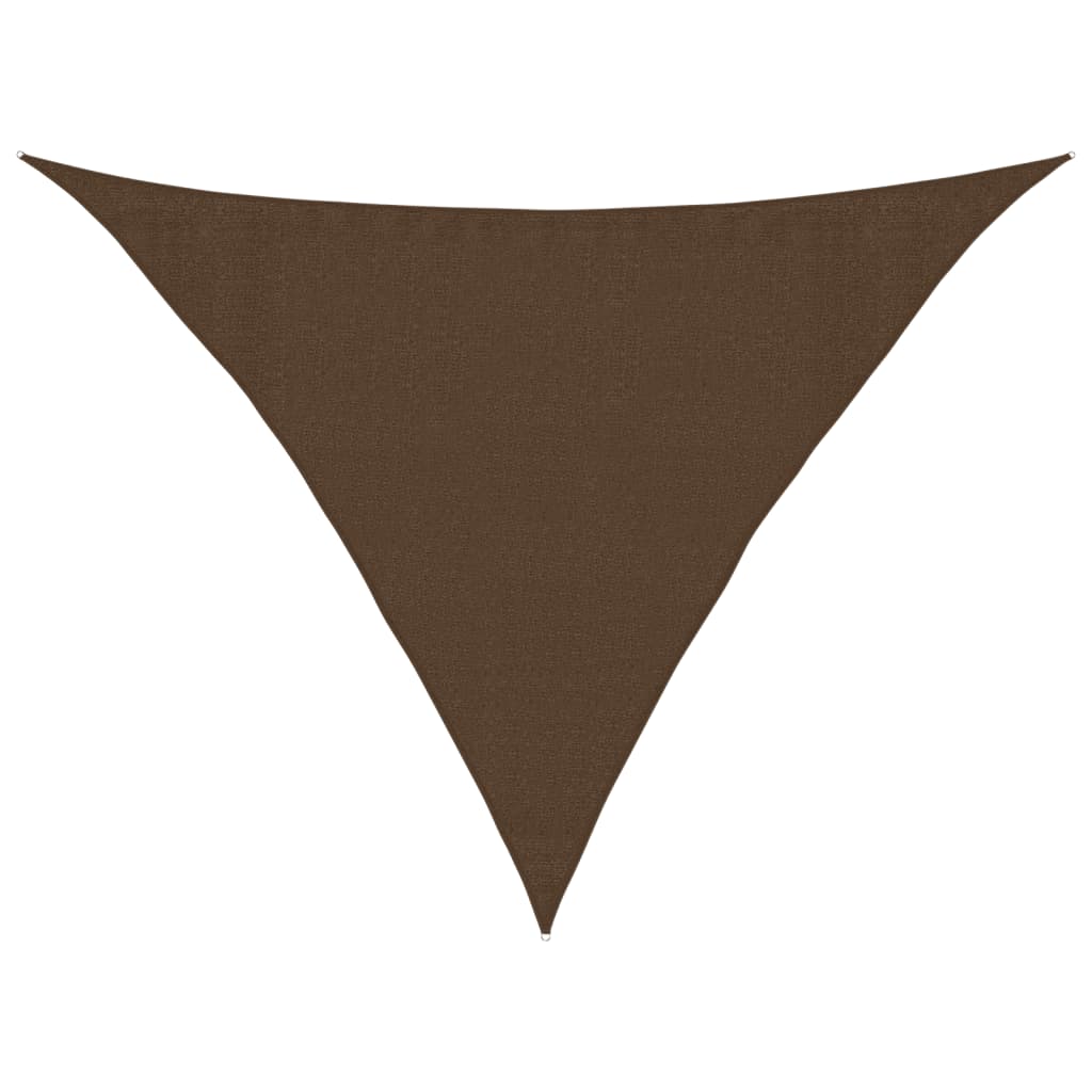 Żagiel przeciwsłoneczny HDPE brązowy 160 g/m2 3,5x3,5x4,9 m - COMFORTXL