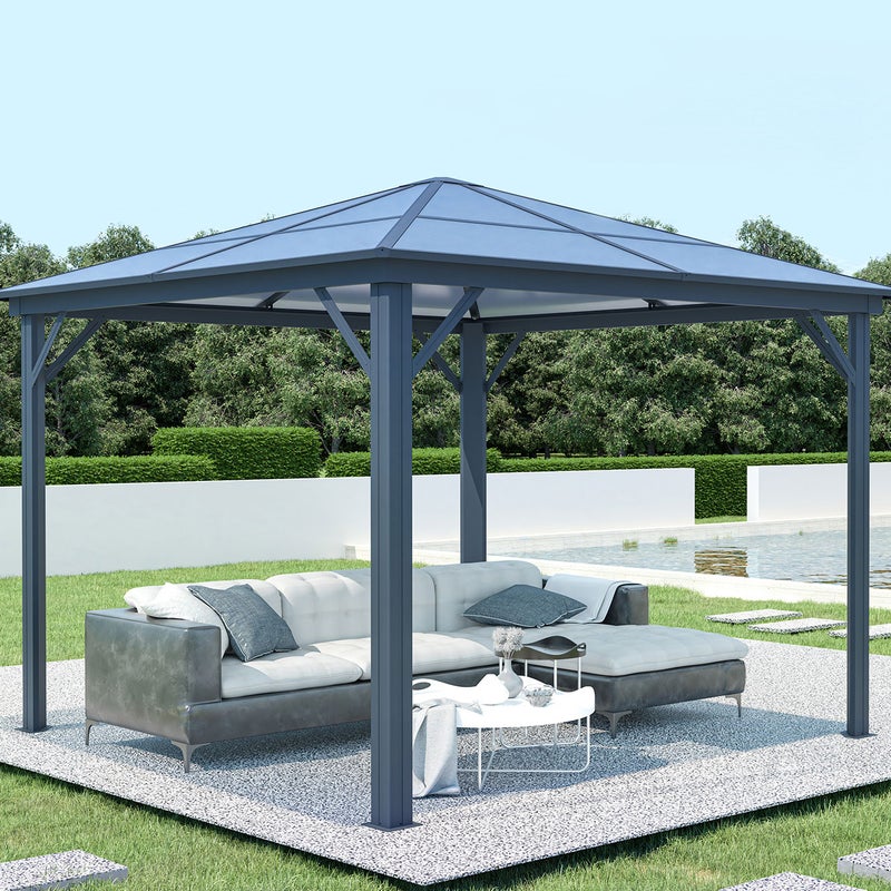 Namiot Pawilon ogrodowy aluminiowy GRACE 400S300 Szary antracyt