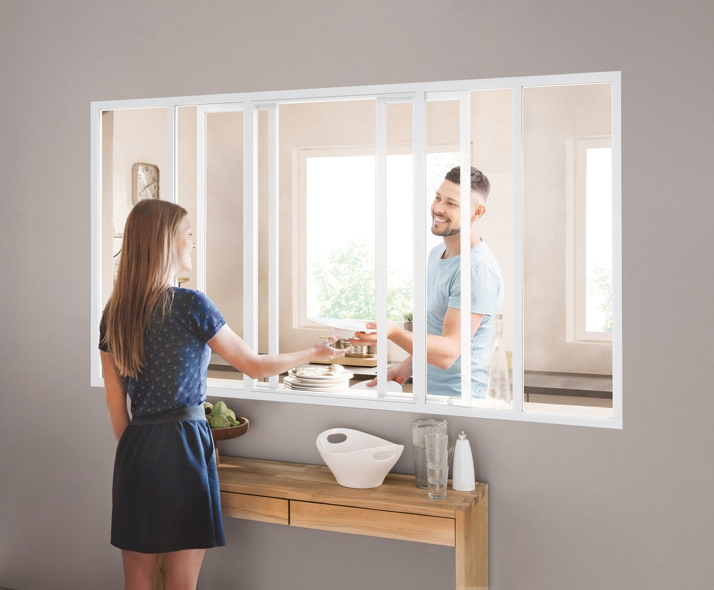 Verriere coulissante verre clair 6cx 1080 Blanc | Leroy Merlin