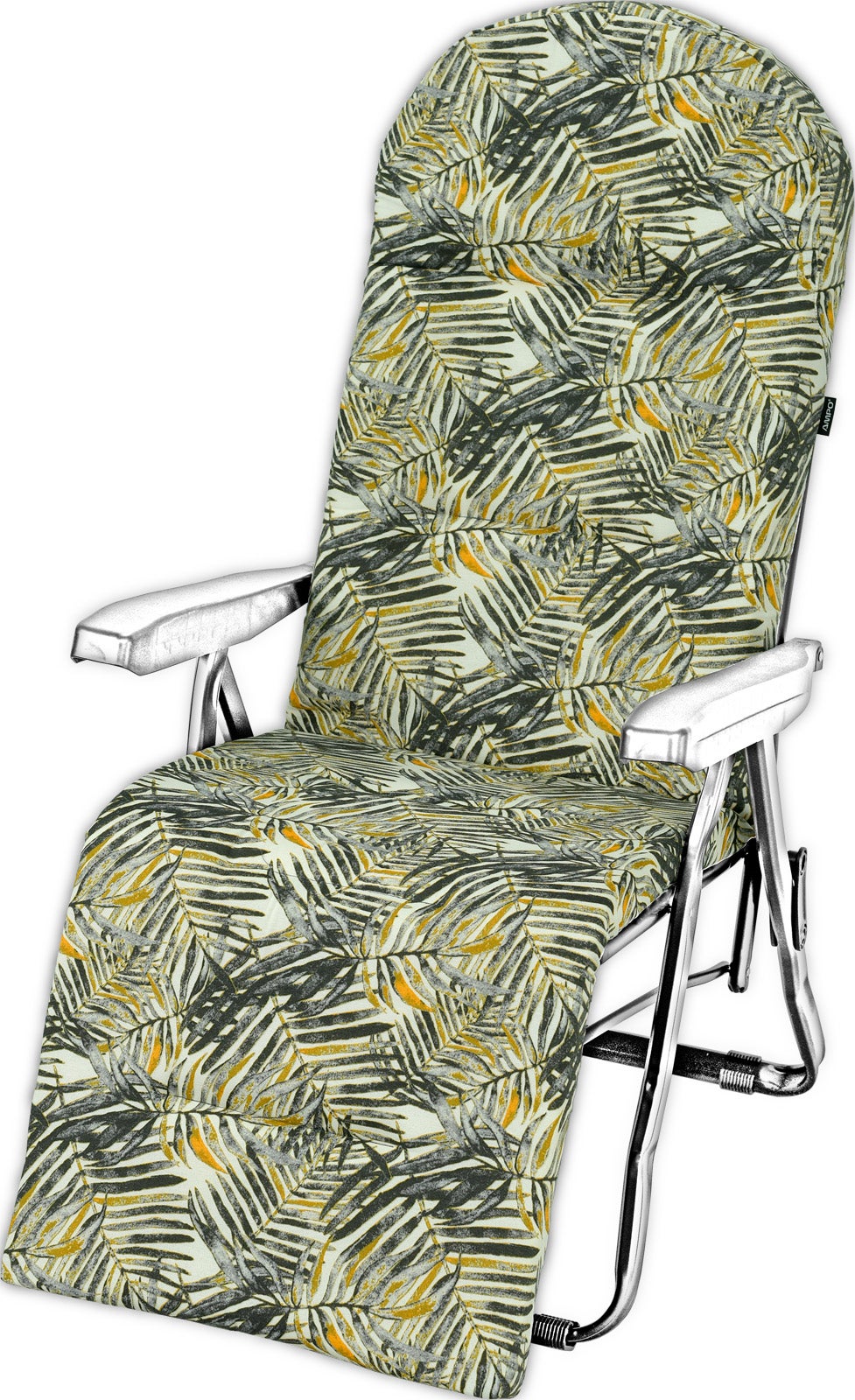 Poduszka na leżak ogrodowy z podnóżkiem AMPO beżowy czarny szary 1 szt.