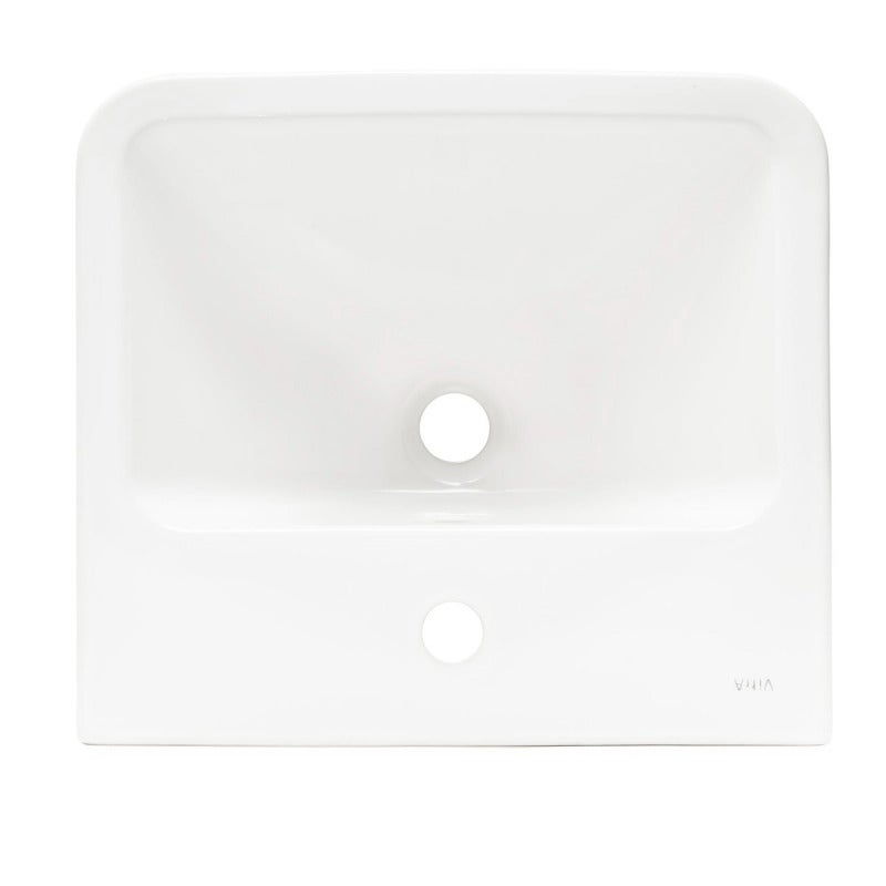 Vitra Integra Lavabo suspendu 50x43 cm avec trou pour robinetterie au milieu, Blanc (7048-003-0001) - 5