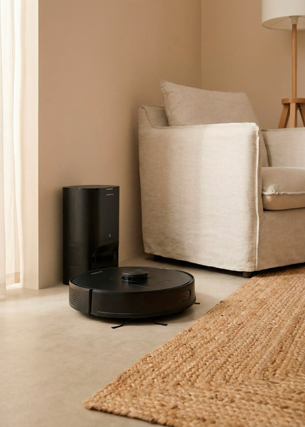 CREATE - NETBOT LS80 - Robot aspirateur intelligent 8000 Pa avec fonction serpillière et base de vidange automatique en option- Noir - 2