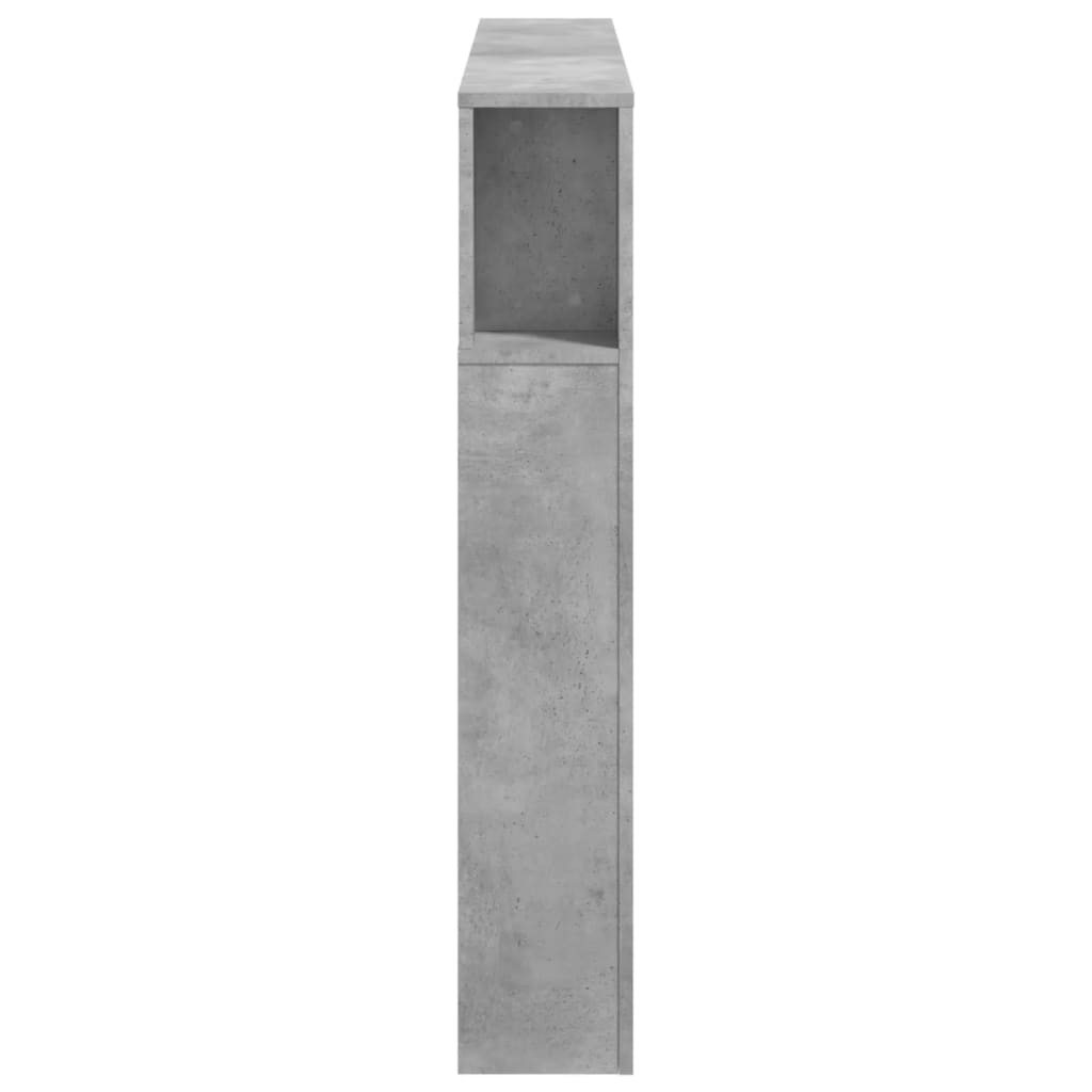 Cabecero，Cabecero de cama，Panel de Cabecera LED madera ingeniería gris hormigón 140x18,5x103,5 cm CFW78680 - 7
