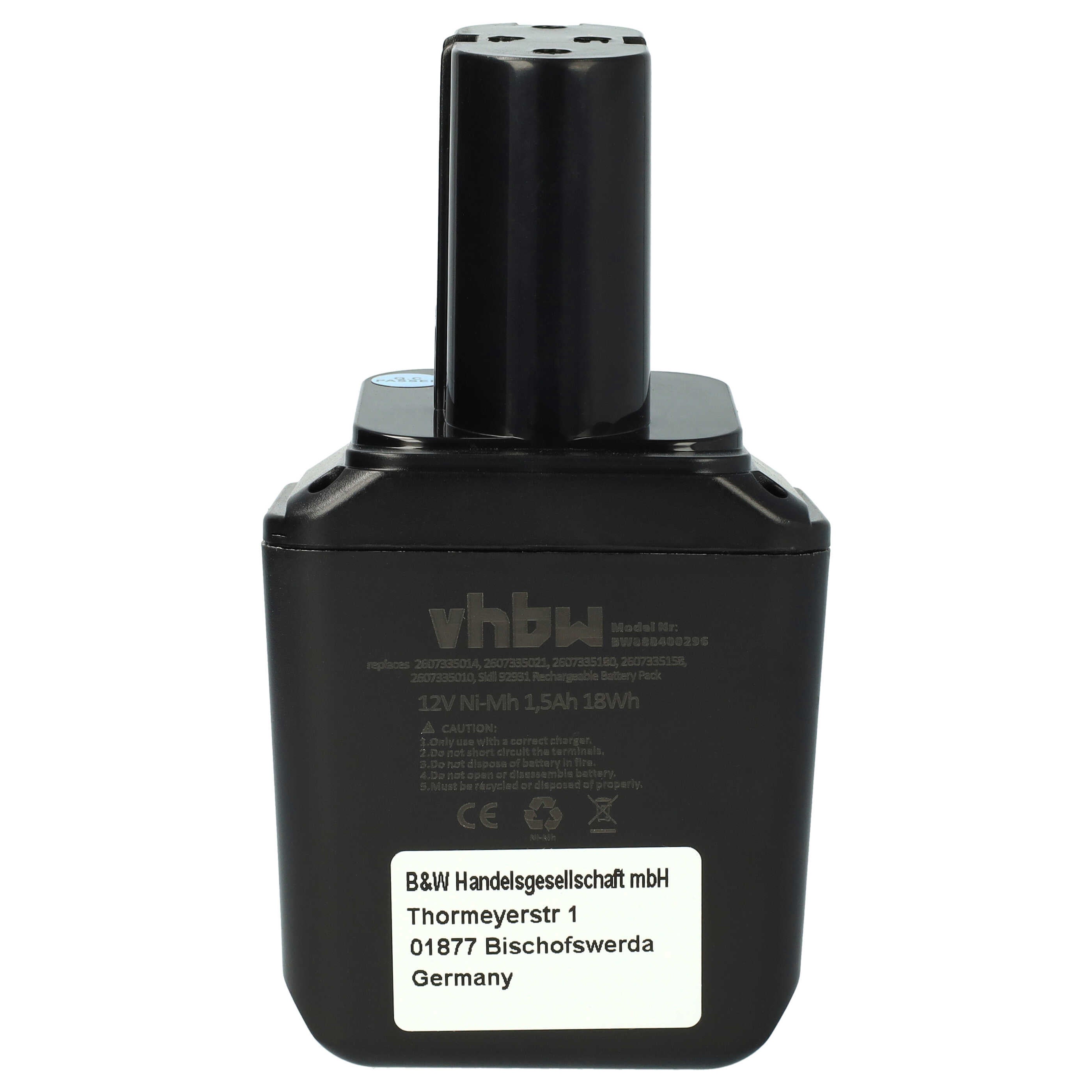 vhbw Batterie compatible avec Orgapack OR-T85, OR-T85X outil électrique (1500 mAh, NiMH, 12 V) - 2