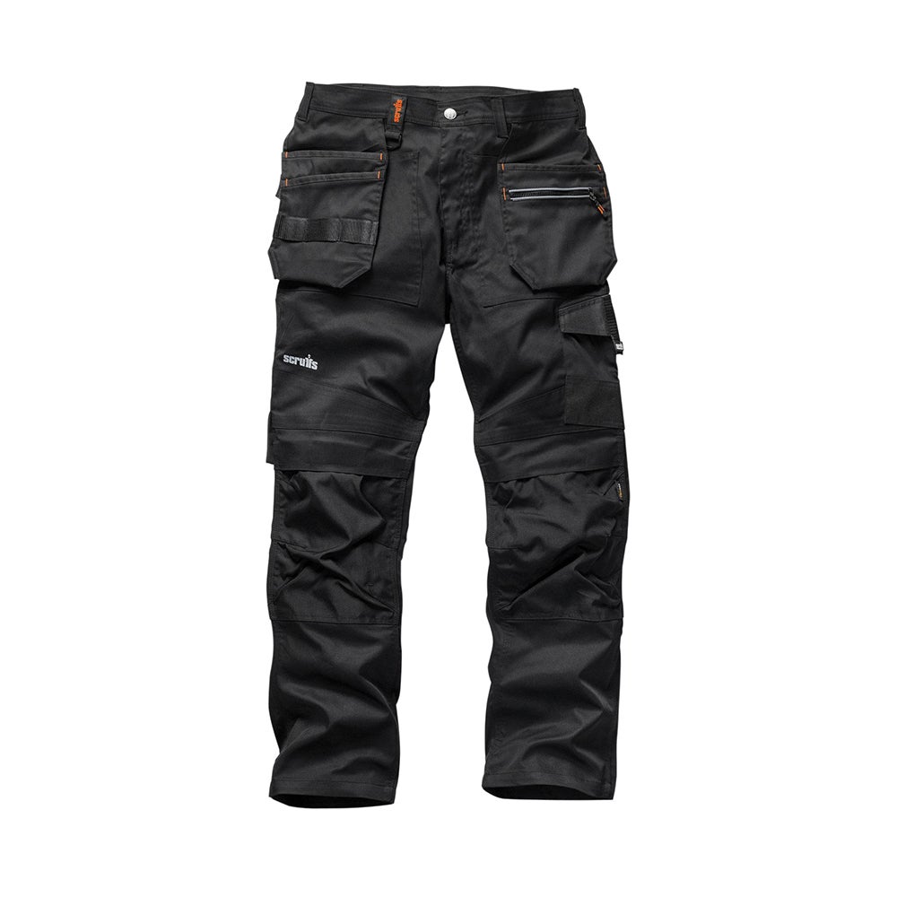 Pantalon De Travail Homme Himalayan H818 – Noir, 46W/29L, Polyester/coton, Poches Cargo Et Mètre, Coutures Triples