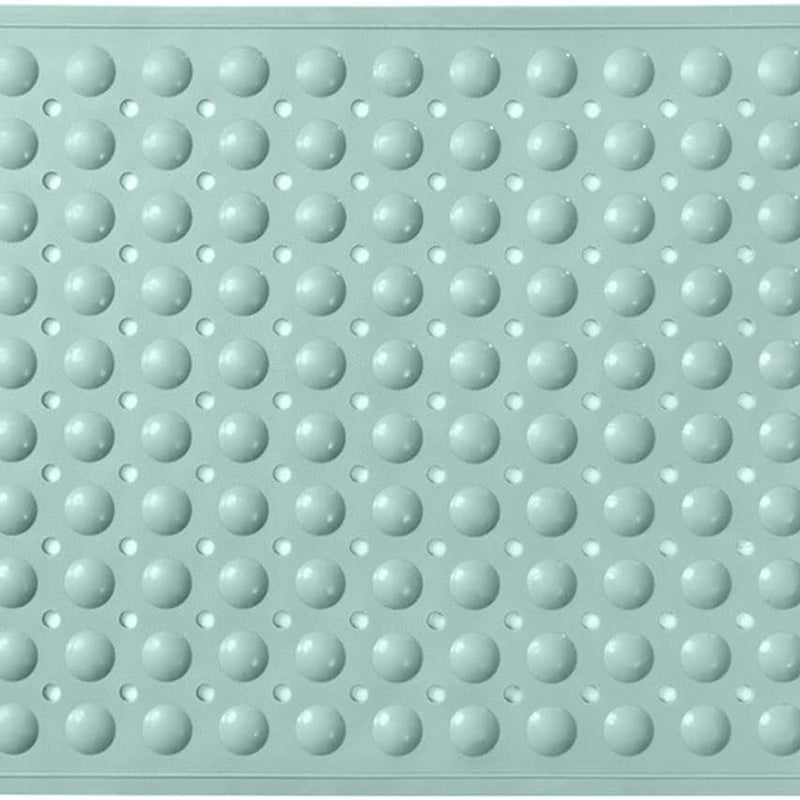 Mata prysznicowa antypoślizgowa z poduszką masującą, 90 x 60 cm, zielona, prostokątna, z tworzywa sztucznego TPE, nadaje się do prania w pralce