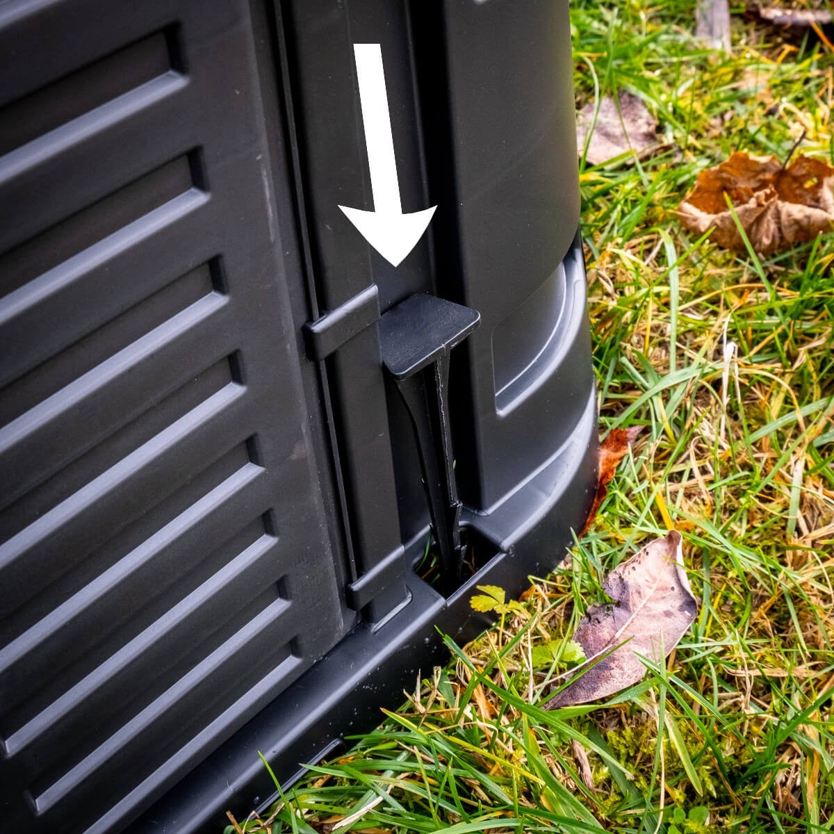 Compostiera da giardino XL 480L BRIXO KOMPOBOX Ortaggi Prato Humus Rifiuti di cucina 93,3 X 93,3 X H80 cm - 7