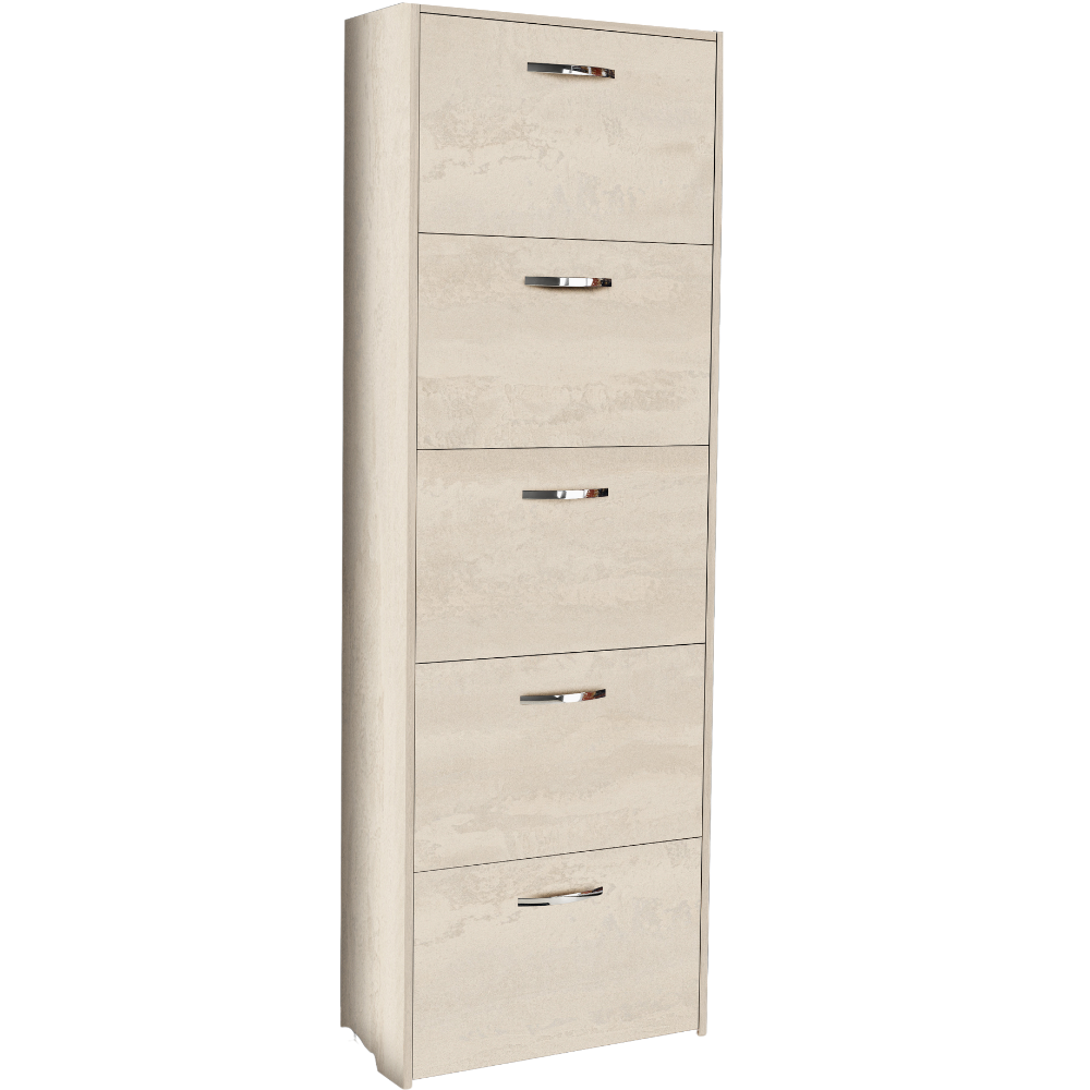 Meuble à Chaussures Gain De Place HUOLE - Noir Uni - 60*30*160cm - 9 étagères - Métal - Tissu